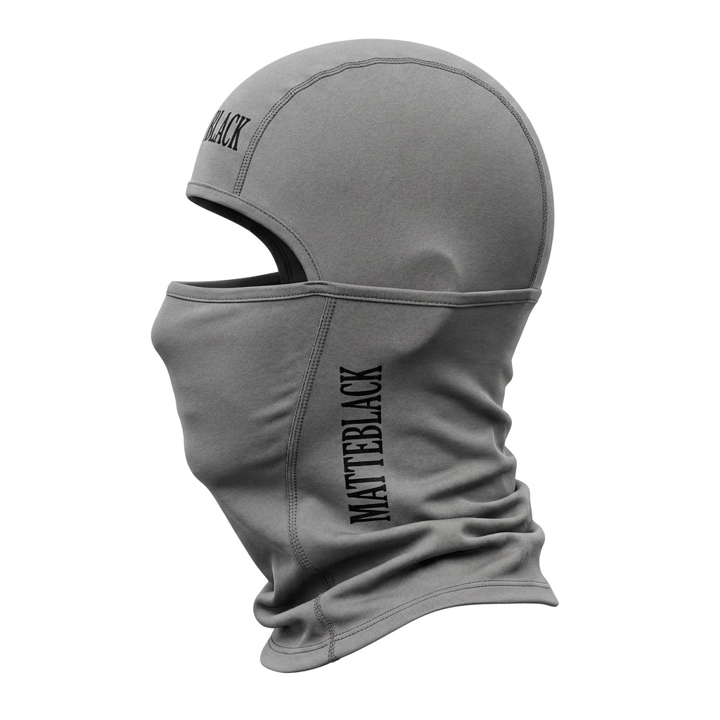 Grey balaclava side, white background